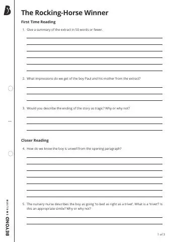 First page of Worksheet