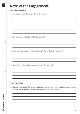 First page of Worksheet