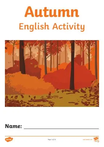 First page of Autumn booklet