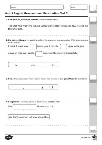 First page of Test 3