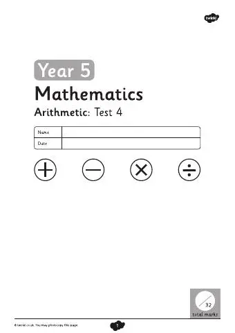 First page of Test 4